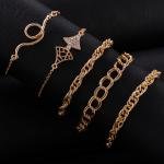 مجموعة أساور الثعبان الملكي والهرم - 5 قطع