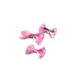 Girl's Elegant Satin Rhinestone Accent Crystal Details Hair Bow Clip
