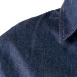 قميص دنيم نسائي مع خصر بحزام وأزرار أمامية