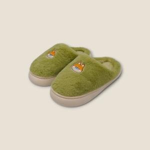 نعال سهل الارتداء مطرز بطبعة ثعلب رقيق