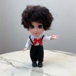 دمية ماي الفتاة الصغيرة بملابس تنكرية تنورة وردية وعصابة رأس الهدية المثالية للأطفال دمية قابلة للجمع وصديقة للعب