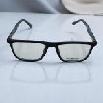 نظارة طبية مستطيلة الشكل باللون الأزرق الداكن مع أذرع منسوجة