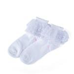 Baby Princess Lace Frill Socks with Double Layered Embroidered Tulle