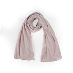Cotton and Chiffon Scarf with Fine Stitch Edges - Beige