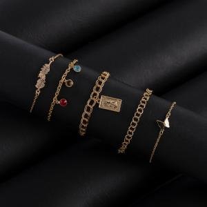 مجموعة أساور بثلاثة أحجار كريمة