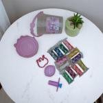 Cute Animal Play Dough Bucket Set - 12 Vibrant Colors with Fun Molds and Easy-Carry Drip-Lid Design