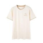 Plus size slight stretch cotton letter embroidery shorts