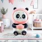 Peach Hooded Panda Plush Toy 60cm