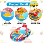 عوامة سباحة للأطفال على شكل سيارة مع عجلة قيادة – متعة آمنة في الماء