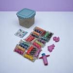 Creative World 24-Piece Play Dough Set in Pink Lock-Top Storage Box with Fun Animal and Vehicle Molds