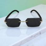 نظارة شمسية مستقبلية بدون إطار بتصميم سداسية