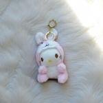 Bunny Costume Plush Keychain Doll