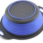Collapsible Colander with Handles – Blue & Grey