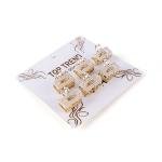 Mini Pearl-Embellished Rectangle Hair Claw Clip Set
