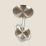 Modern Double-Layer Acrylic Serving Tray – Round Silver Design