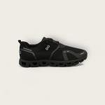 Black Mesh Running Shoes with Reflective Detailing and Hollow Out Sole